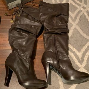 Jessica Simpson JS Joshua Western Leather bROWN Boots size 8.5.